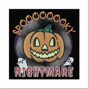 Pumpkin Spooky Nightmare Halloween Posters and Art